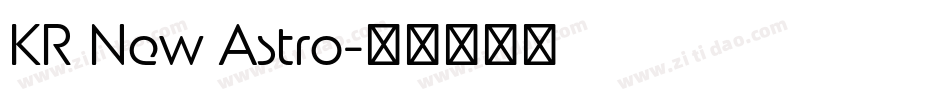 KR New Astro字体转换